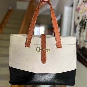 Fossil Large Tote - Coated Canvas